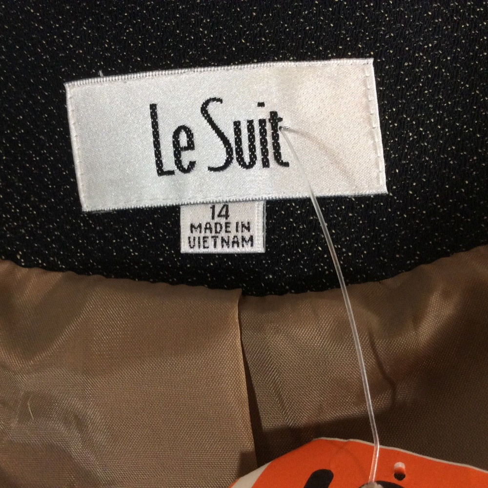 Le Suit Black Champagne Blazer Jacket 14 - Picture 6 of 7